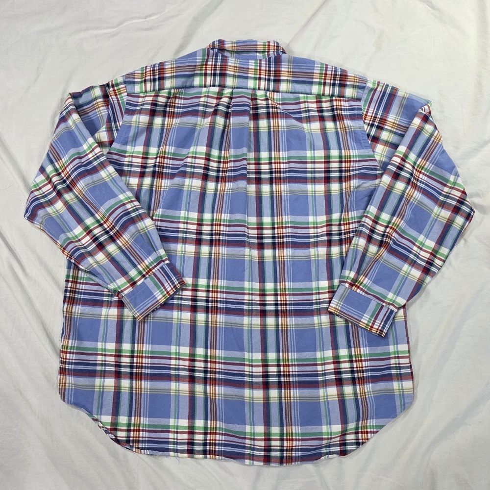 Ralph Lauren Extra Big Multicolor Plaid Long Sleeve Button Down Shirt. 1XB - Picture 6 of 9